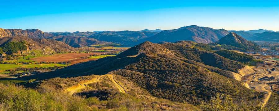 Southern California Hiking Trail Landscape Series, Monserate Mountain Land Conservancy Preserve, and Black Mt in Fallbrook, California, USA