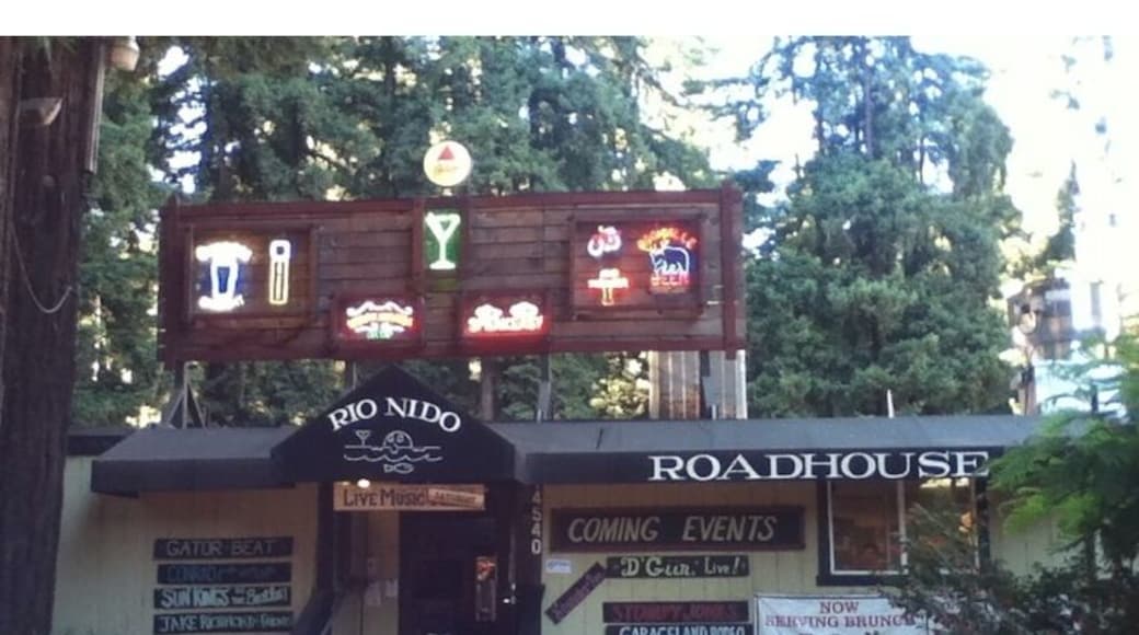 My favorite OUTDOOR music venue Dance under world famous tall redwood trees. There slogan... "The most fun you can have in a trailer, well almost.". Favorite local band there ... Dgiin