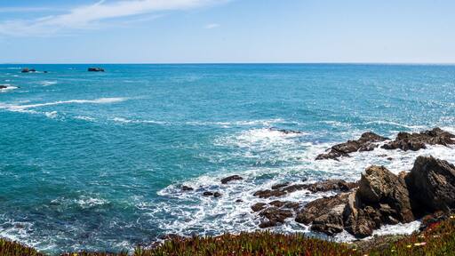 Panorama of the Sonoma County coast. 1x3 panorama.
