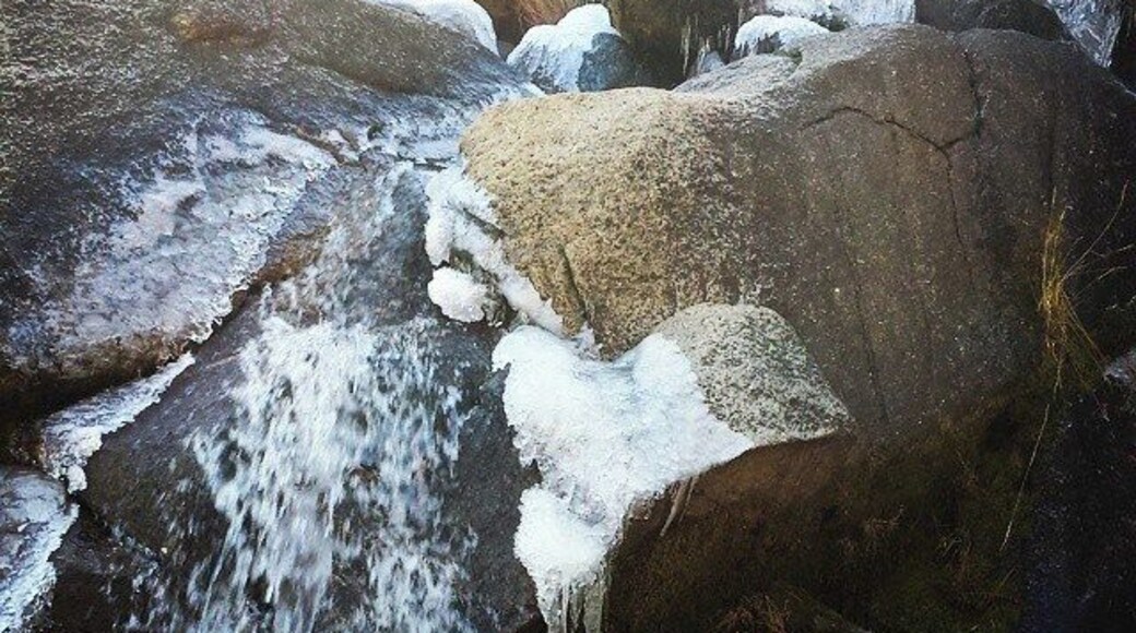 Grover waterfall flowing through the ice and rock. Jan 2015. #goexplore #blessings #sierrarec #alpinecounty (http://ift.tt/18gzyL3)