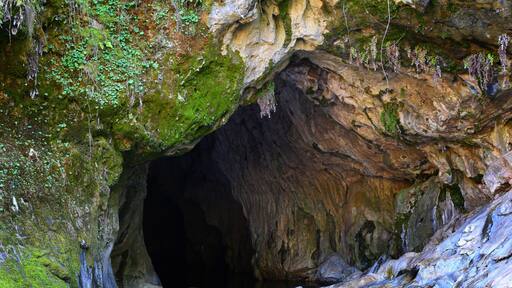 Cave with a stream Running through it near Murphys, California