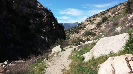 Part of the pacific creast trail in southern california. In the spring the creek has water.