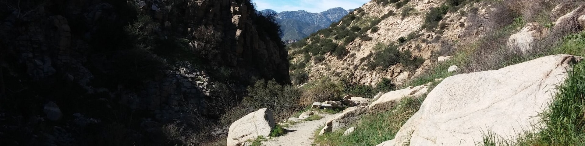Part of the pacific creast trail in southern california. In the spring the creek has water.