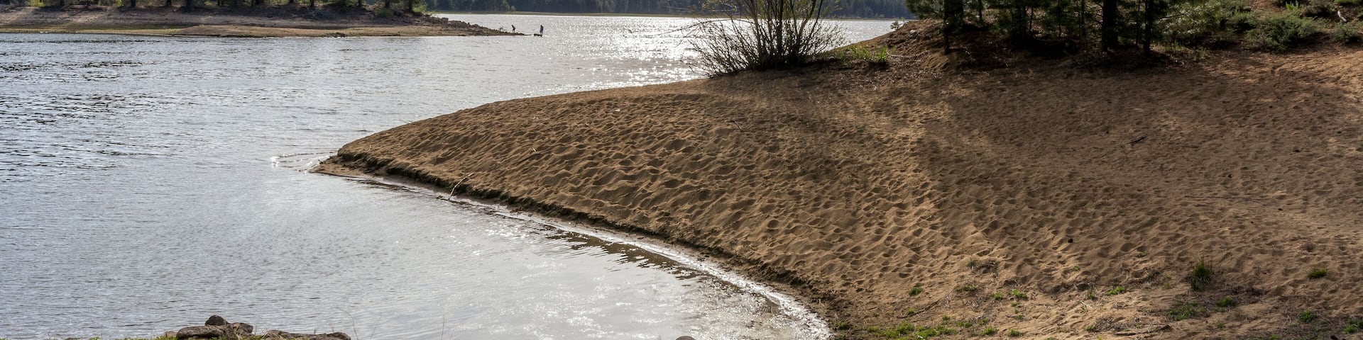 Lake Davis is located 7 miles north of Portola, California.