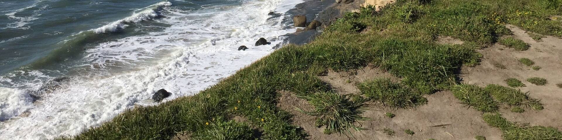Fantastic view of California coast during drive along the Pacific Coast highway.