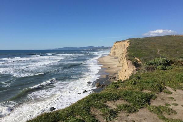 Fantastic view of California coast during drive along the Pacific Coast highway.