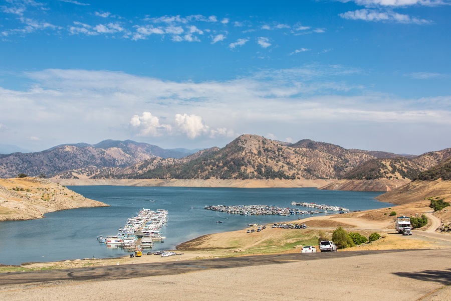 Blick auf den Eine Flat Lake nahe Sanger, Kalifornien, USA
