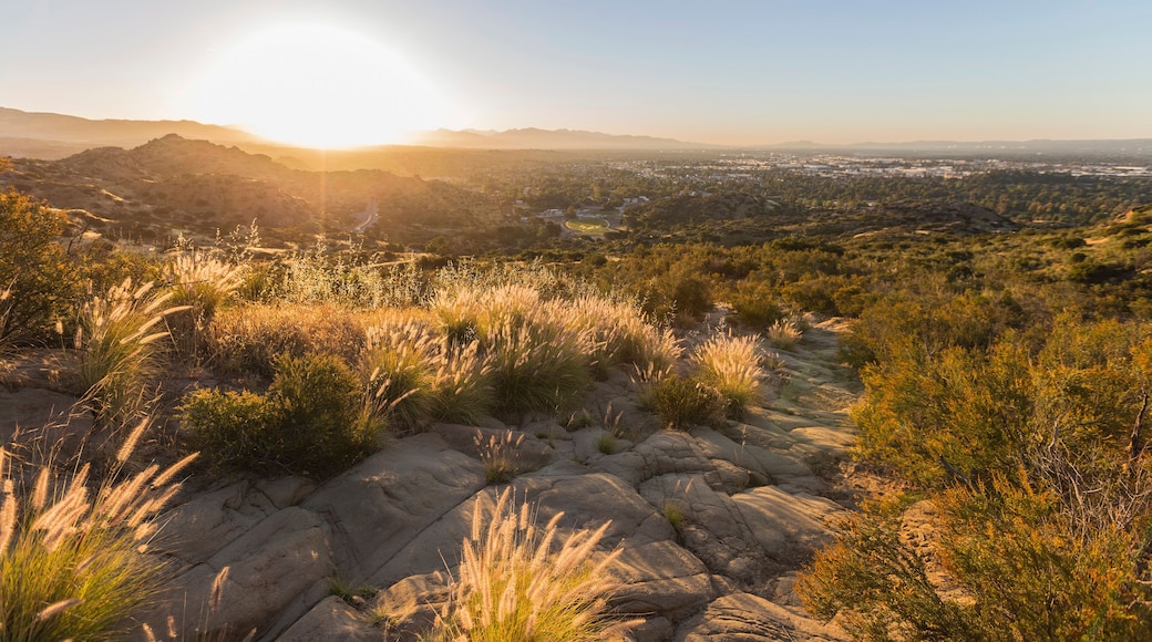 Rising sun at Santa Susana State Historic Park in the San Fernando Valley area of Los Angeles, California.