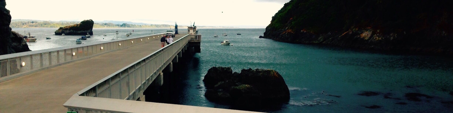 A view from our table at our favorite restaurant in Trinidad, CA.