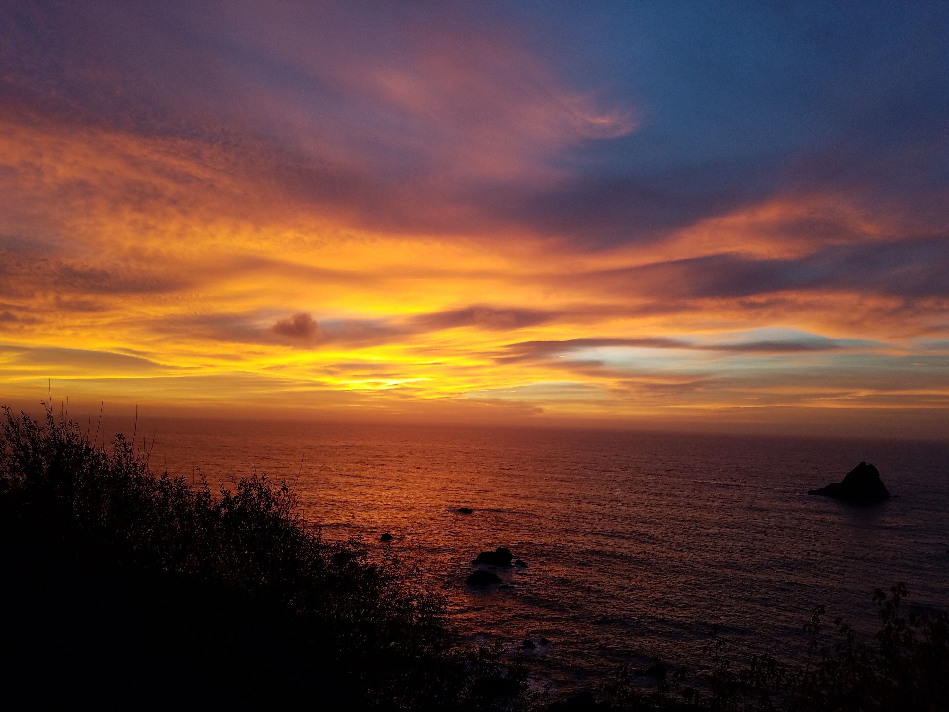 Sunset at Trinidad Vacation Rental www.trinidadcaliforniarental.com