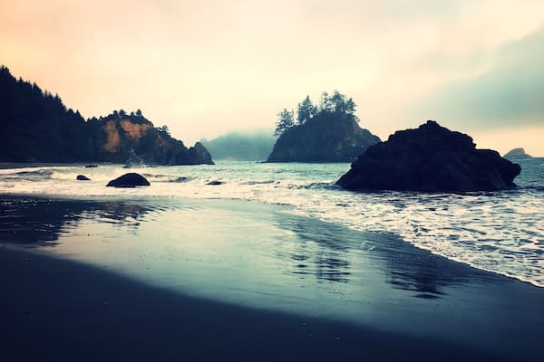 Just north of Trinidad State Beach
I’ve lived in Northern Humboldt County for about three years and College Cove Beach is one of my top five places to hang out in #MyBackyard. Low tide allows tide-pooling at the northern- and southern-most ends of the beach, and during high-surf storms, the trail north of the beach provides a great view of the blowhole.