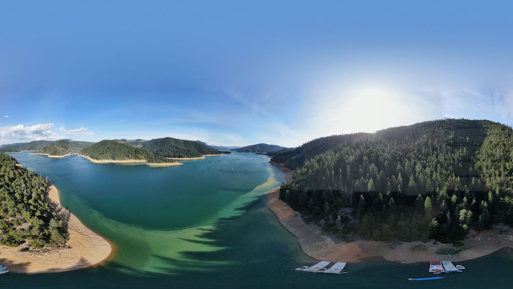 Aerial Photo Trinity Center Lake California