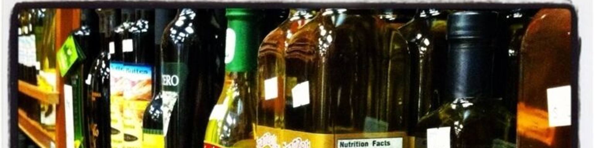 Olive oil at Geanzella's deli store.