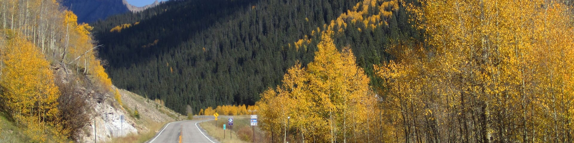 Colorado Highway 145 in San Juan Mountains.