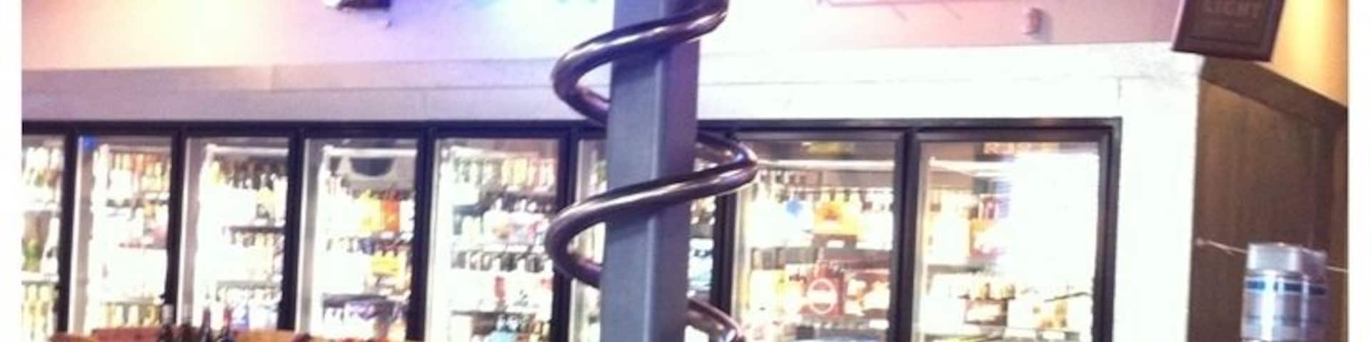 Giant corkscrew in an Ignacio liquor store