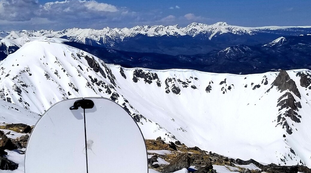 #ADVENTURE Looked at Byers Peak for 10 Years before finally riding it this past spring. Bill's Peak is close peak in the picture. Come for you next Bill. #earnyourturns