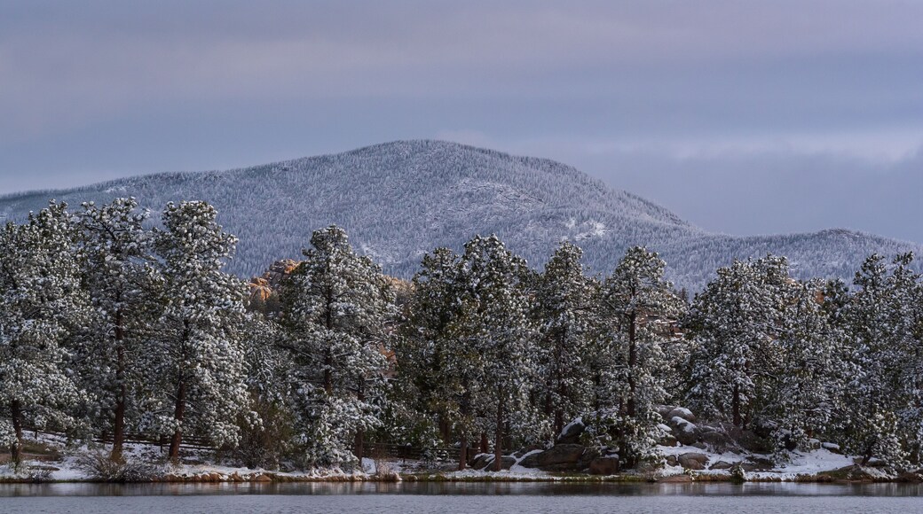 Late Spring Snow on Lake Erie in Red Feather Lakes, Colorado