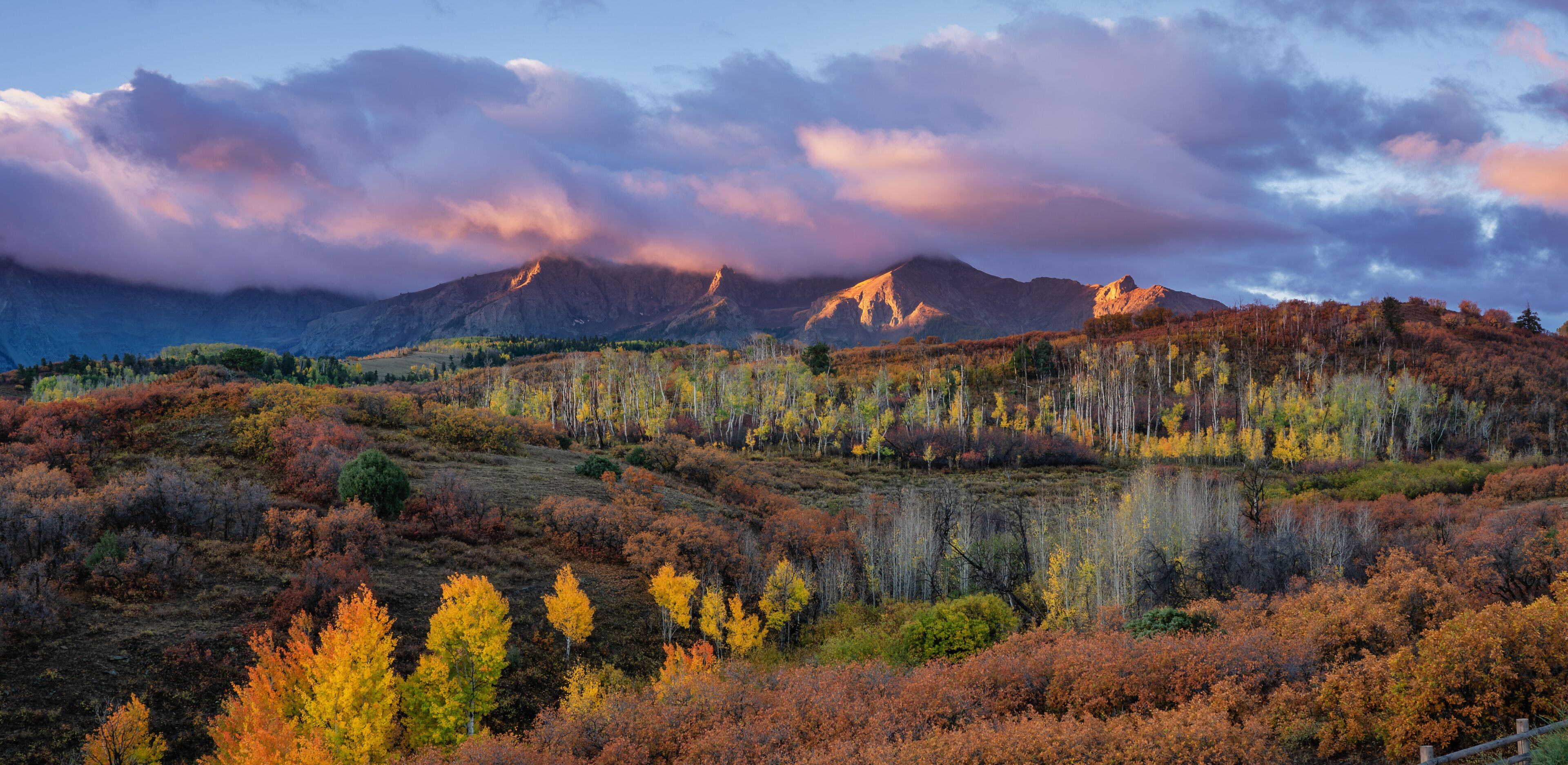 Autumn Sunrise - Dallas Divide - Sneffels Mountains near Ridgway Colorado