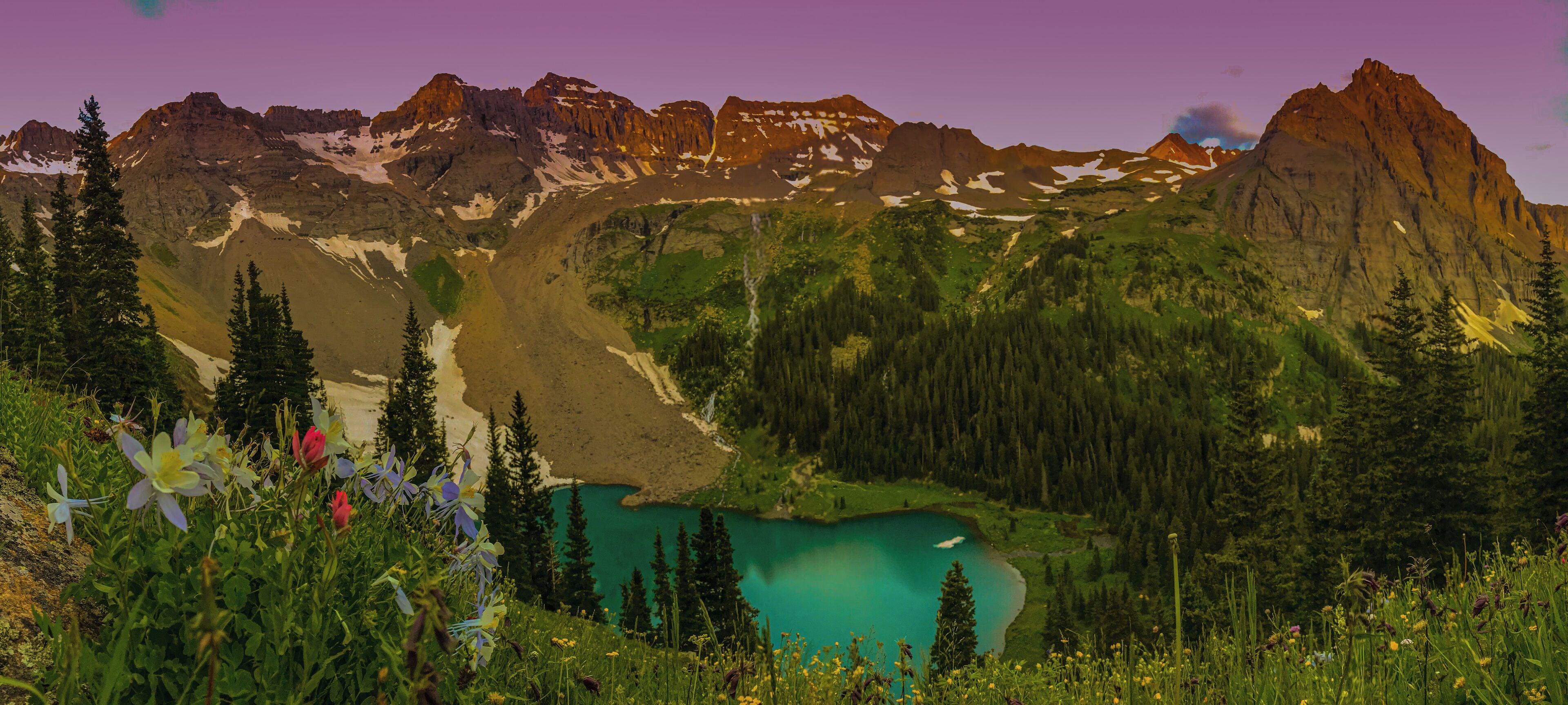 This was a heck of an early start to climb Mt Sneffels. I was very lucky to get these wonderful colors after a 4.50am start. A night sleeping in the back of the truck at the trailhead. It was worth it as I managed to miss the afternoon storms. 