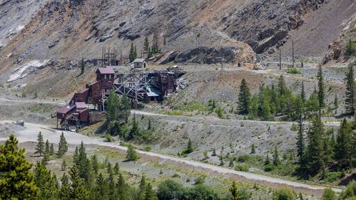 Old abandoned gold mine in Colorado near Monarch pass