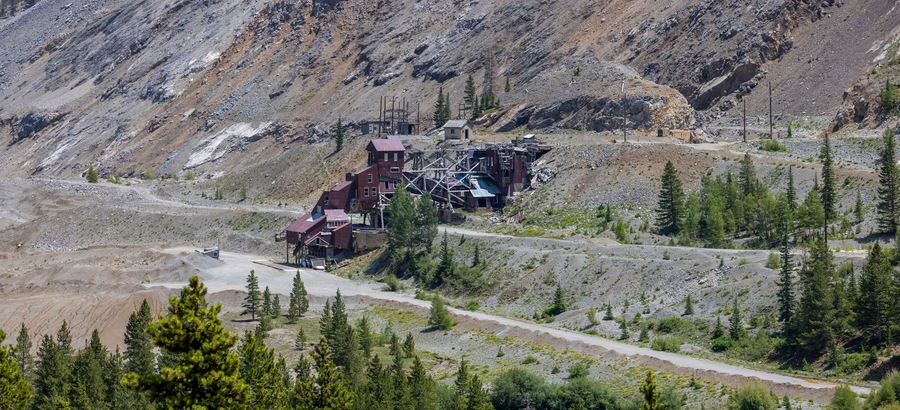 Old abandoned gold mine in Colorado near Monarch pass