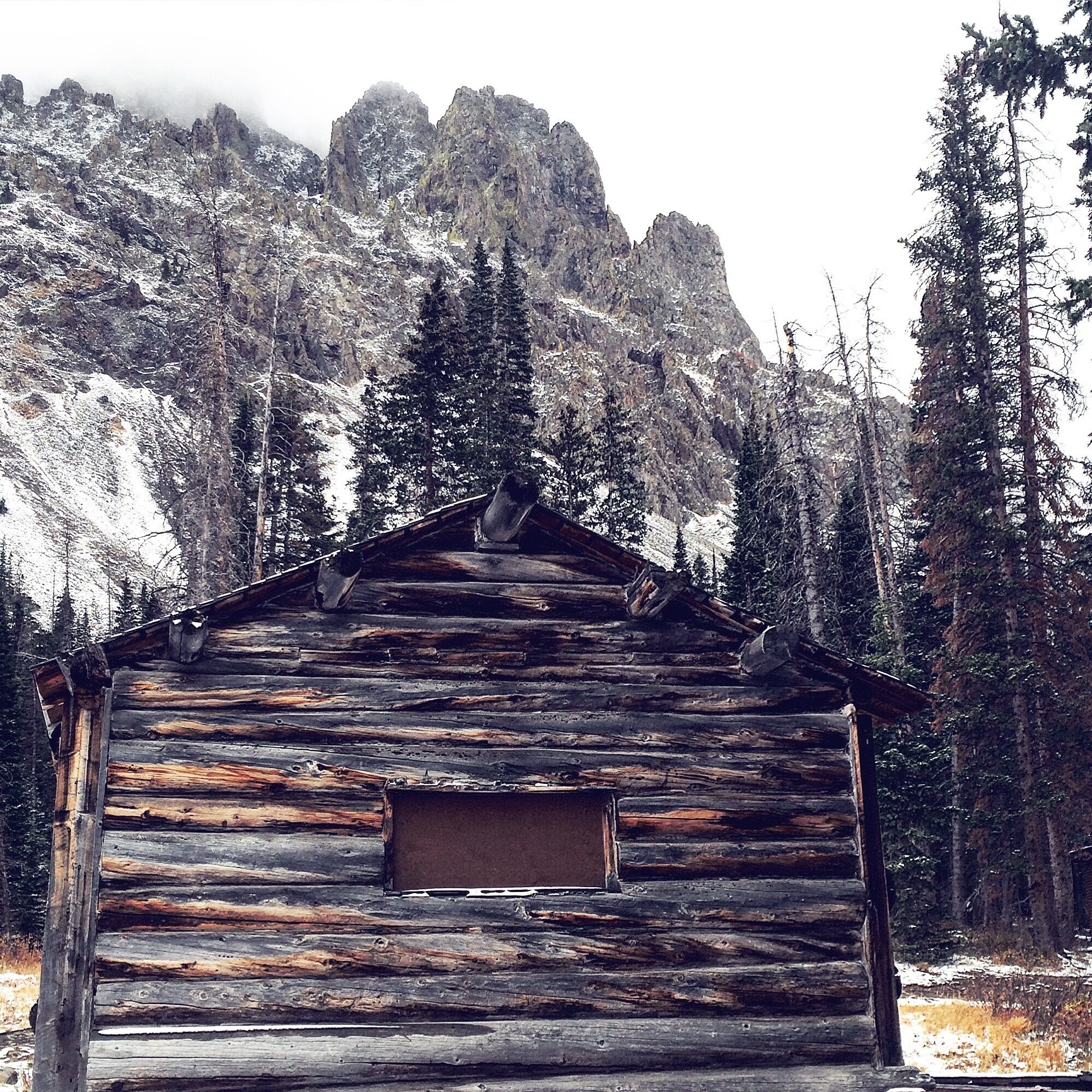 This cool old cabin at the trailhead.