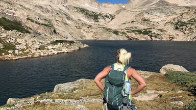 6.1 mike hike up to Blue Lake from the Mitchell Lake Trailhead. Get there early parking is limited and fills up fast. #hiking