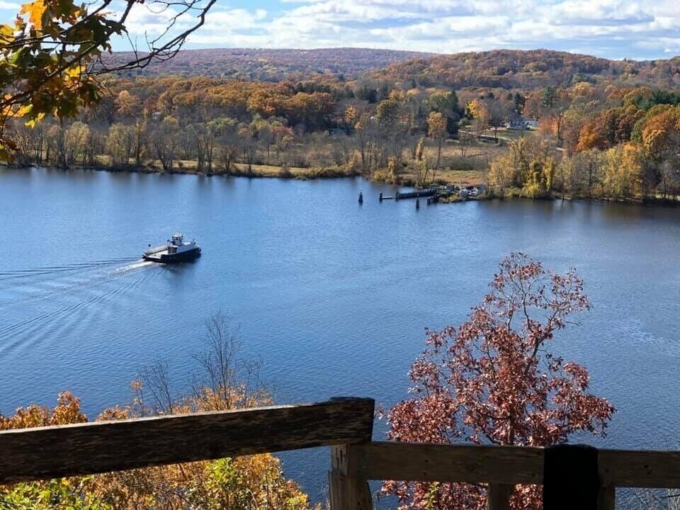 I took a picture of view on the bigger river down there at Lyme, Gillette Castle.