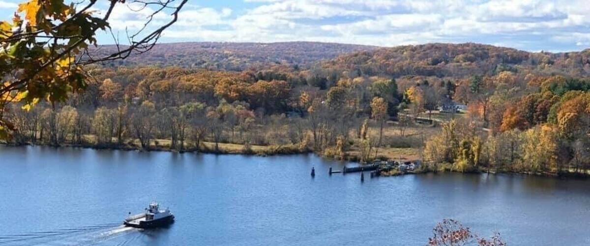 I took a picture of view on the bigger river down there at Lyme, Gillette Castle.
