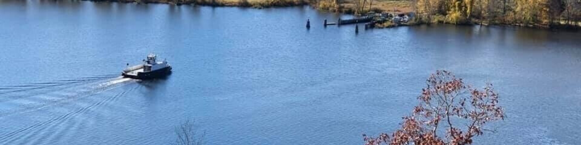 I took a picture of view on the bigger river down there at Lyme, Gillette Castle.