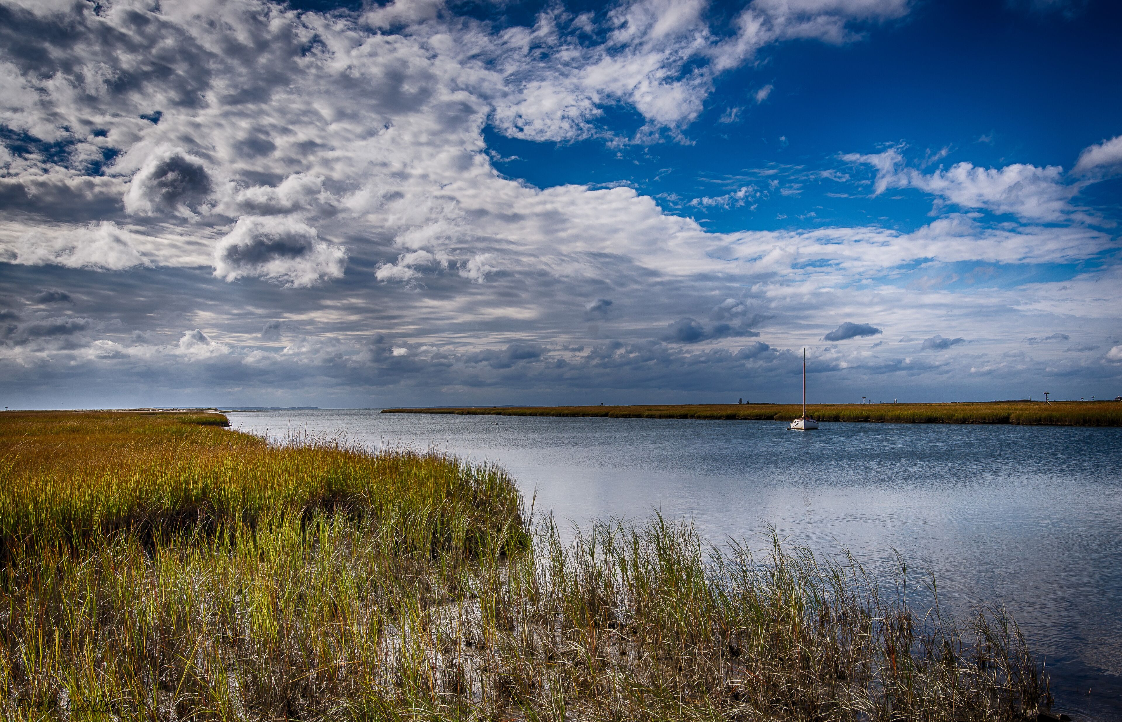The mouth of the Connecticut River at Great Island, Old Lyme CT