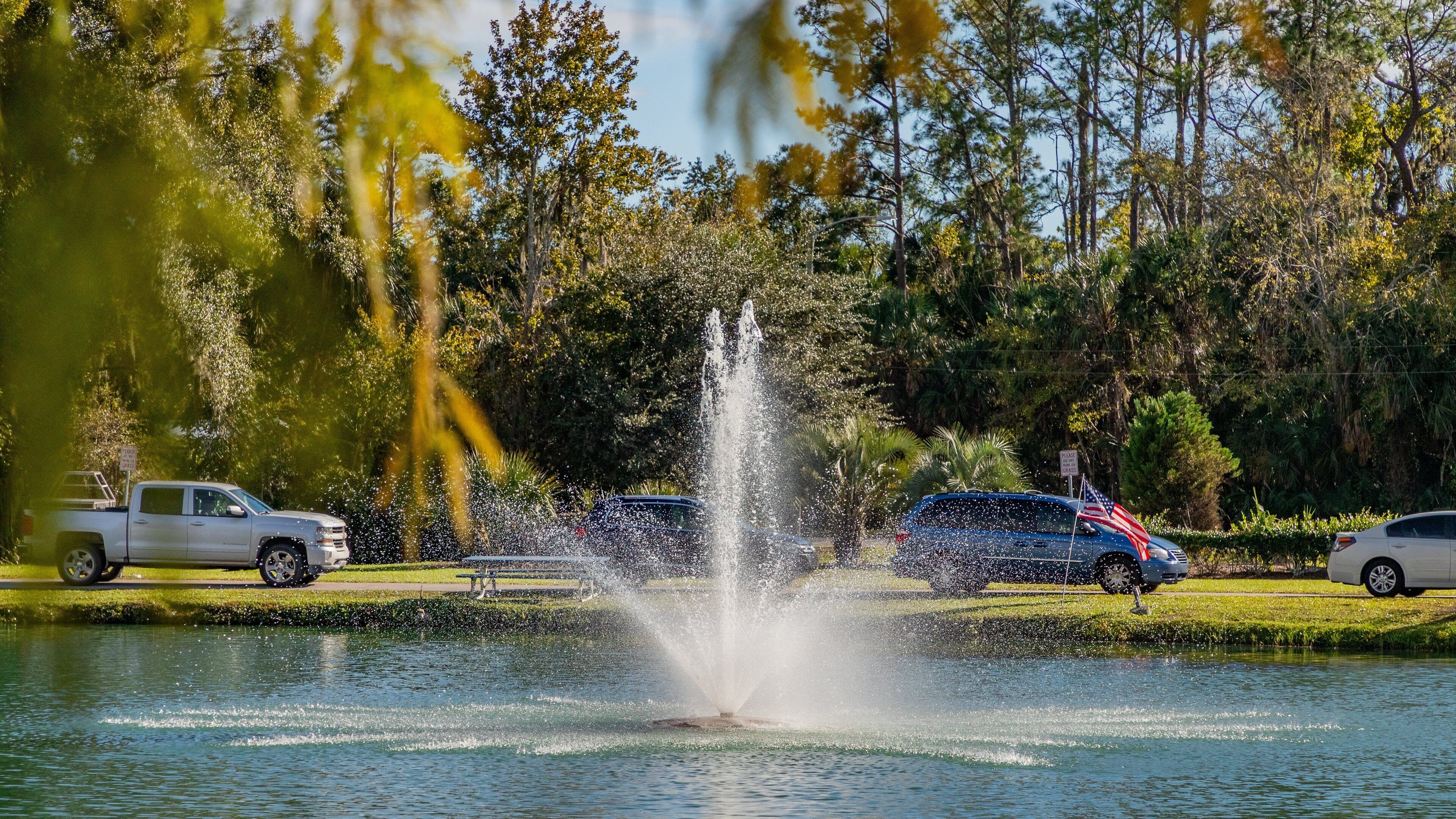 Bunnell which includes a pond and a fountain
