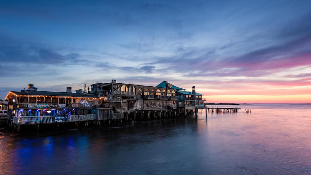 GJCE3F Cedar Key Waterfront at Sunrise, Cedar Key, Florida