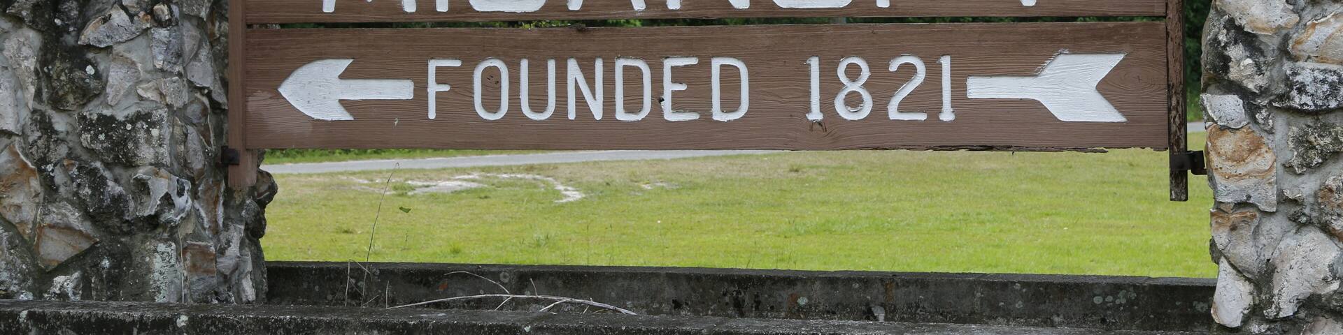 Historic town of Micanopy, Florida founded in 1821