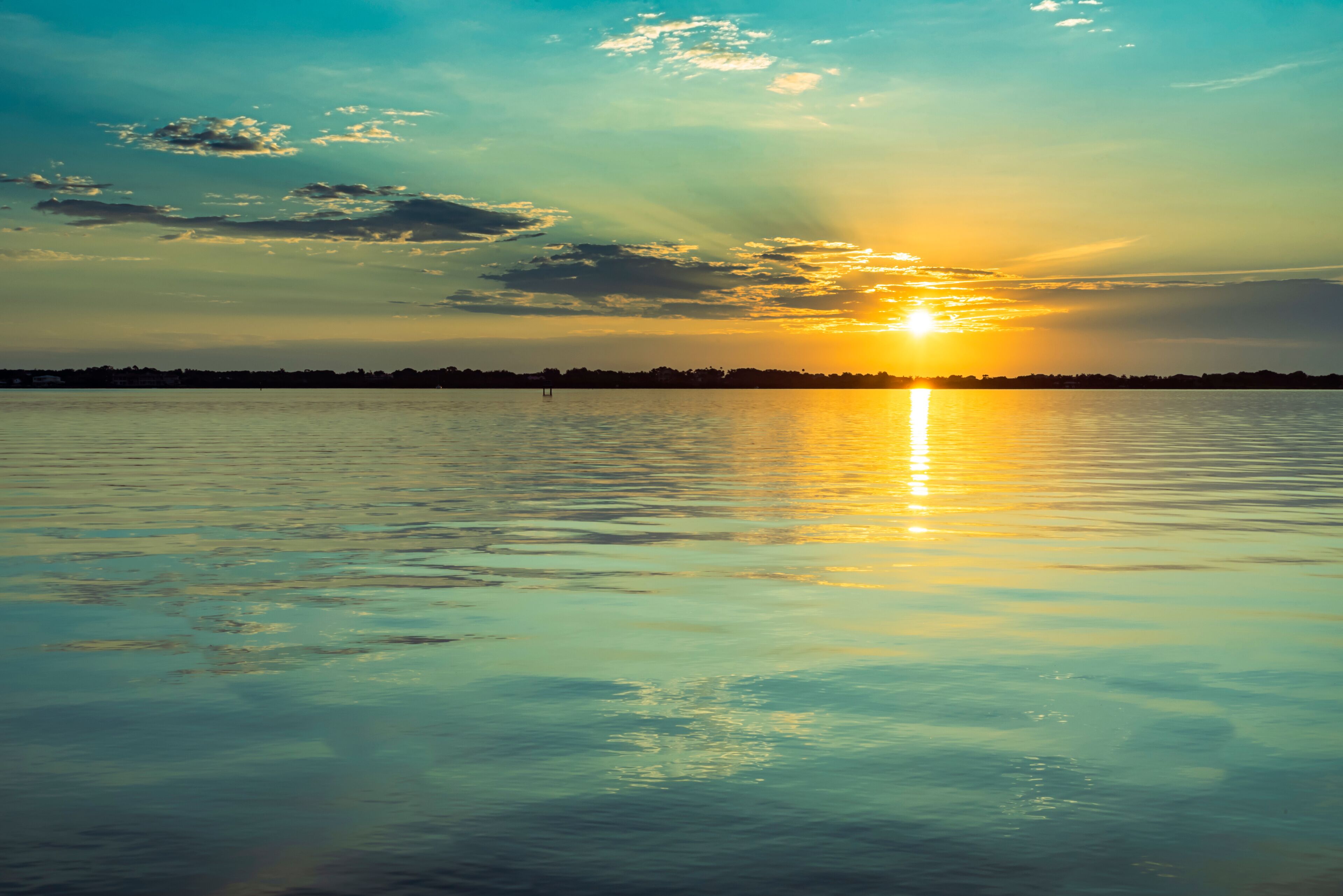 Sunrise over the Indian River in Rockledge, Florida