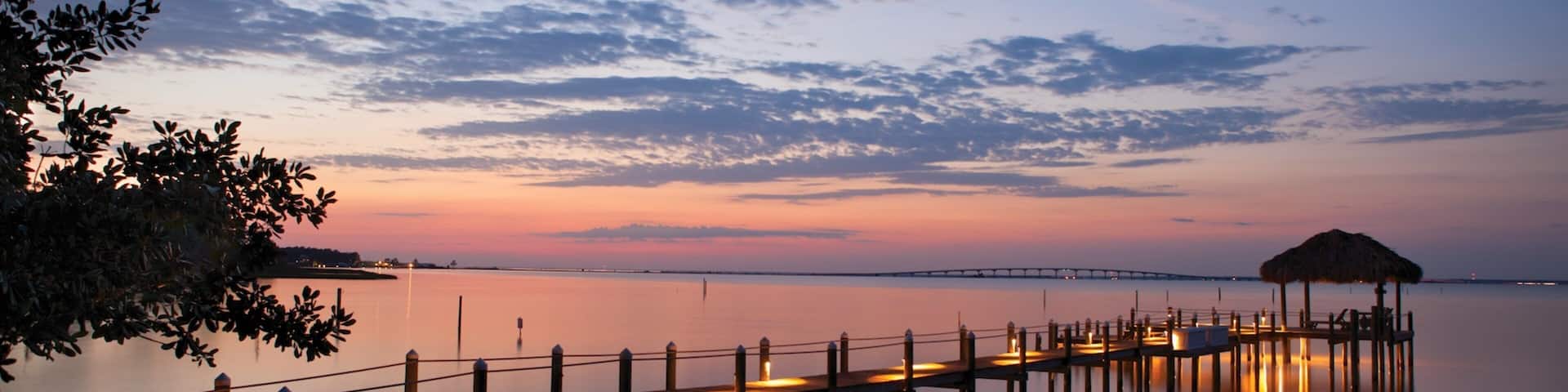 Santa Rosa Beach showing general coastal views and a sunset