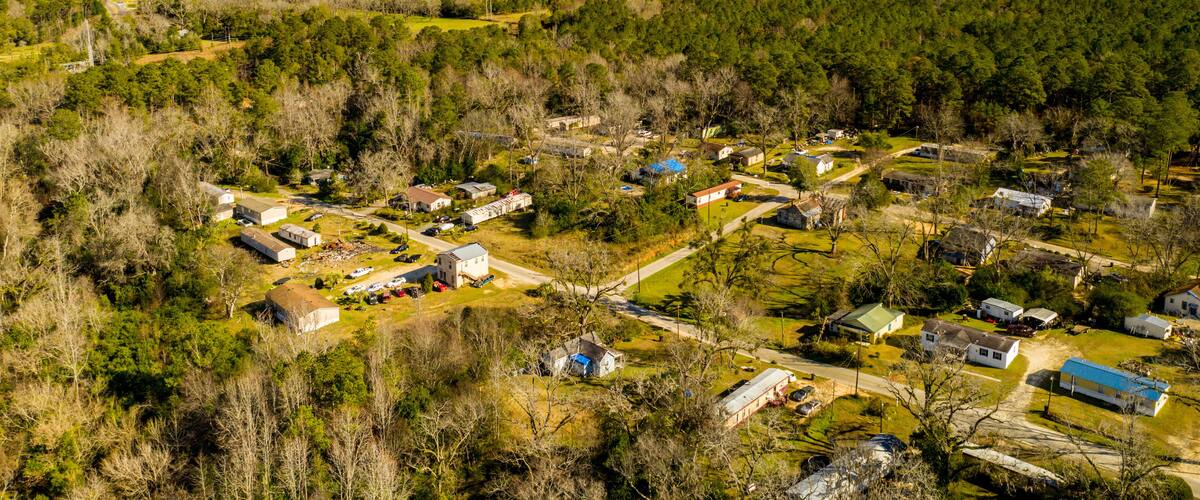 Aerial photo USA town Fort Gaines Georgia