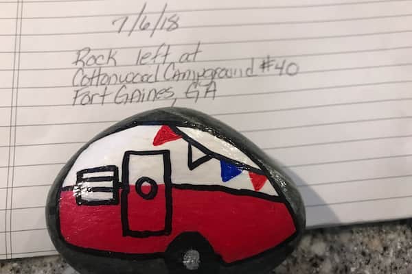 Left this rock, if anyone finds it email me left me know where u leave it