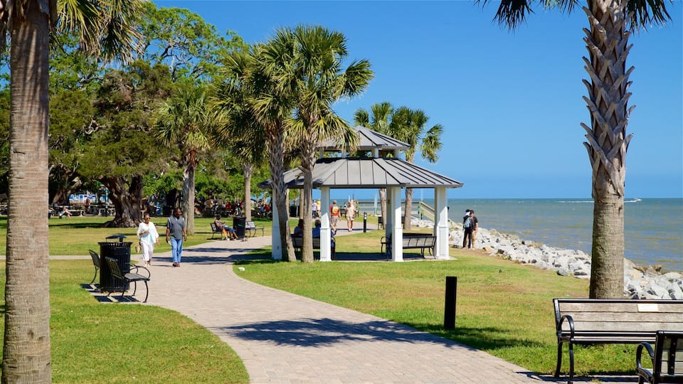 St. Simons Island featuring a garden and general coastal views as well as a couple