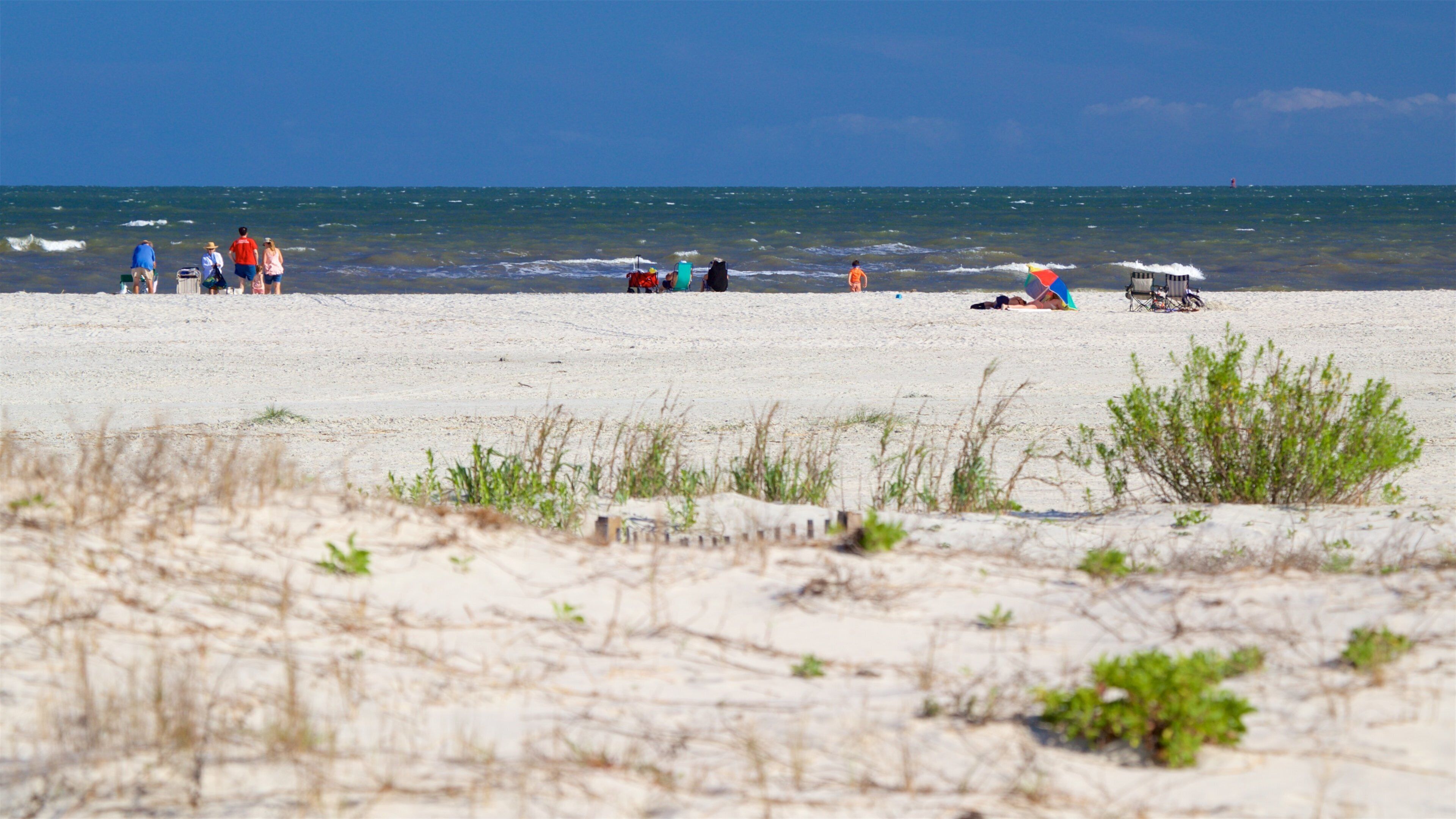セント サイモン島 フィーチャー 砂浜 と 海岸線の眺め 及び 少数の人々