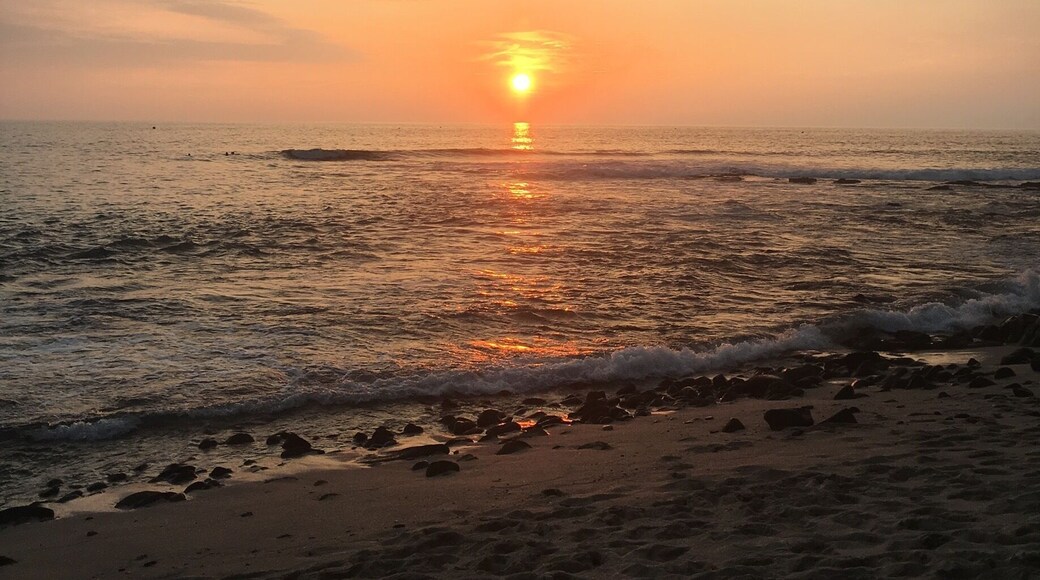 Beautiful beach sunset on the Big Island, Hawaii