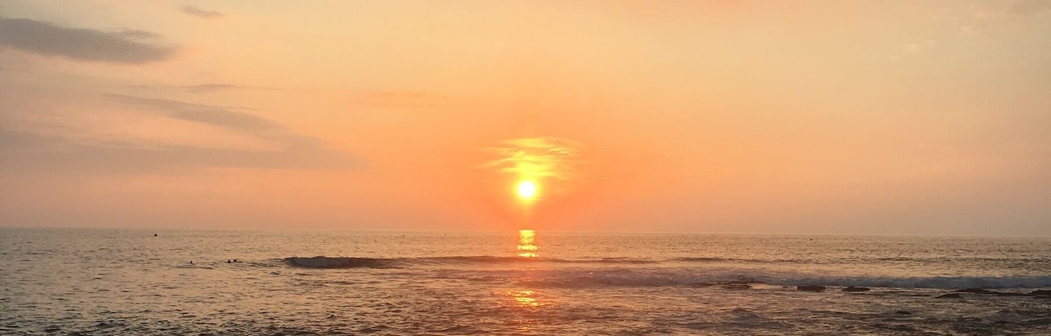 Beautiful beach sunset on the Big Island, Hawaii