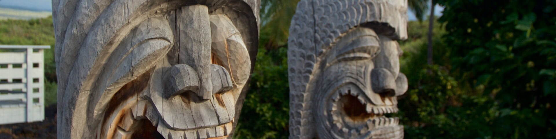 Pu\'uhonua o Honaunau National Historical Park featuring a statue or sculpture