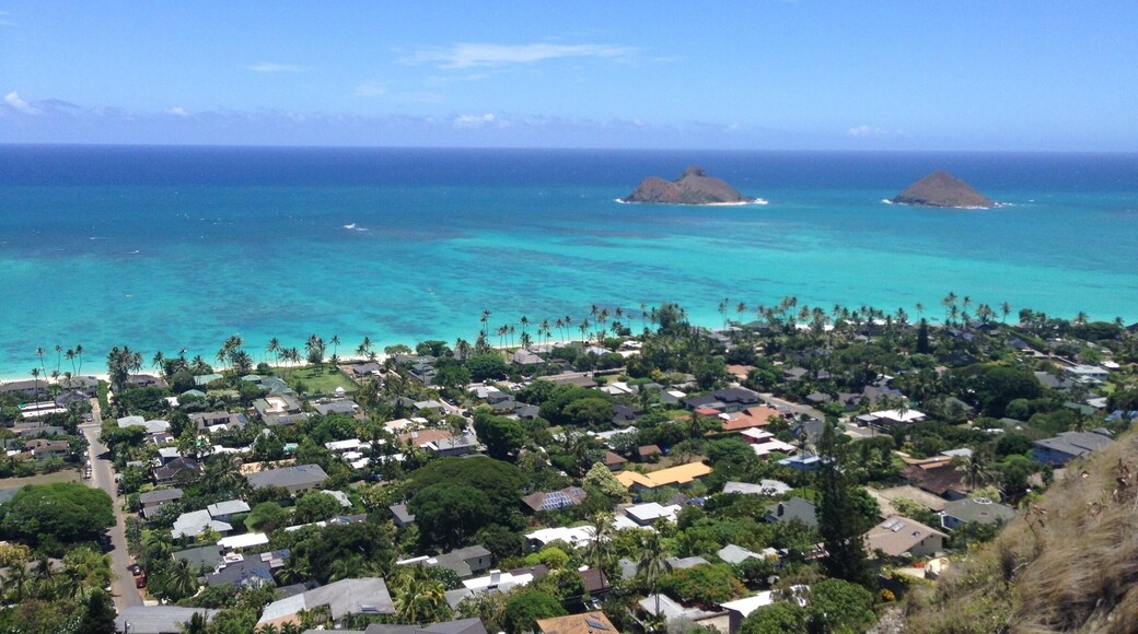 Short little hike to see views like this of the east side of Oahu. Hawaii is beautiful! #blue #lanikai