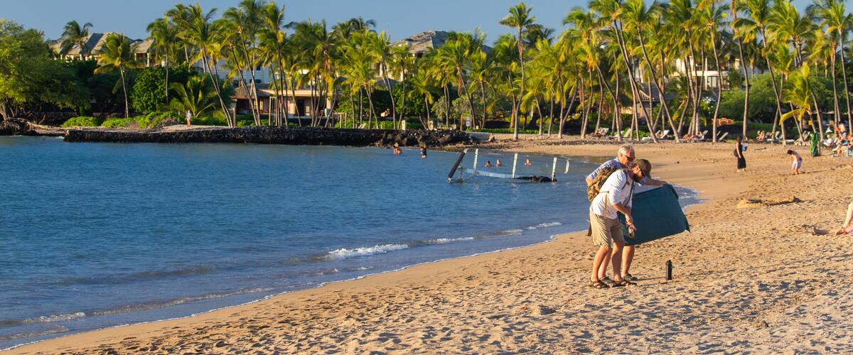 Waikoloa which includes general coastal views, a beach and tropical scenes
