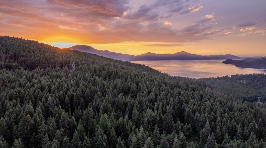 Lake Pend O'reille from the air. Photos take near Lakeview ID across the lake from Bayview Idaho
