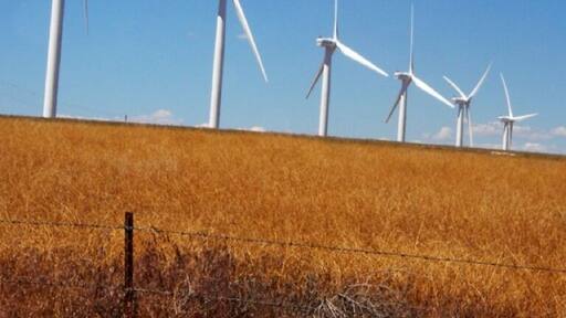Small wind farm in Bliss Idaho