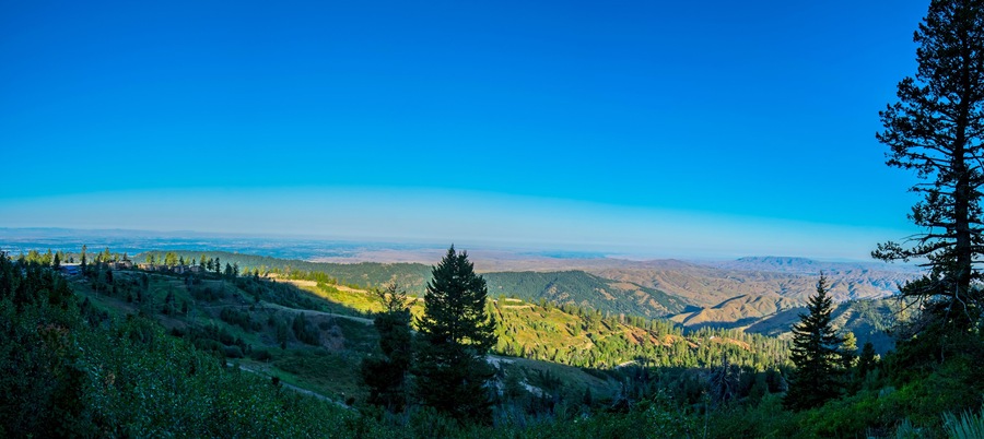Panoramic view from Bogus Basin Idaho