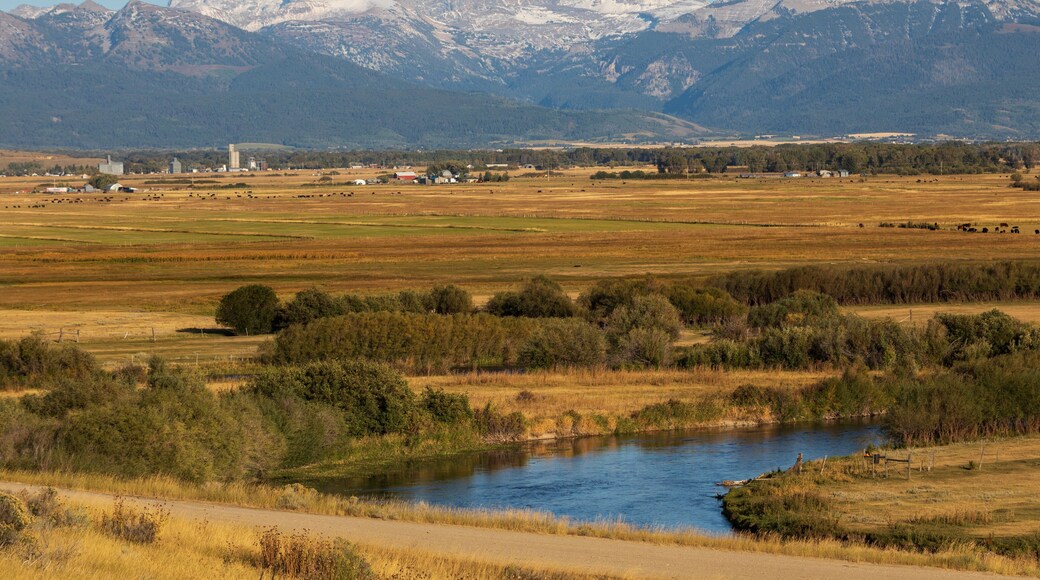 Tetonia, Idaho, landscape with Teton range mountains