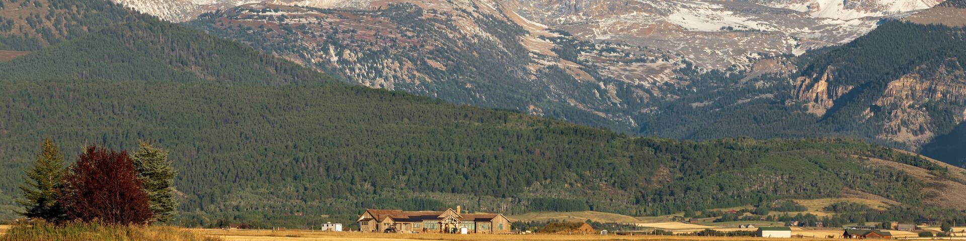 Tetonia, Idaho, landscape with Teton range mountains